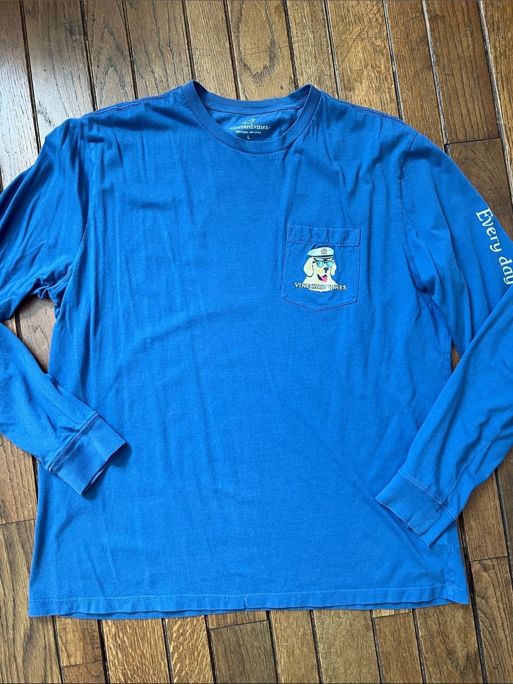 Vineyard Vines Golden Retriever Dog Long-Sleeve Tee Size Large Like New